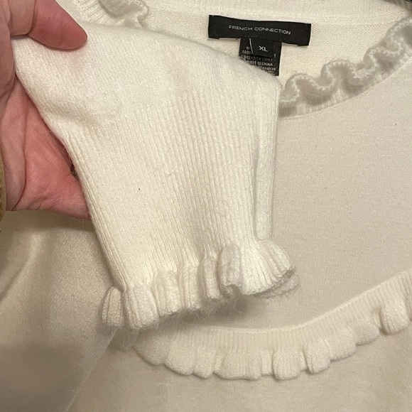 French Connection Babysoft Crewneck Ruffle Sweater - Picture 6 of 7